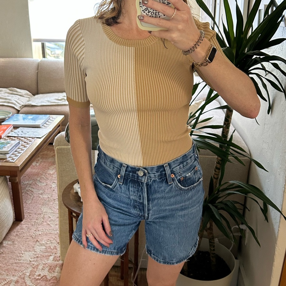 Free People Two-tone Bodysuit